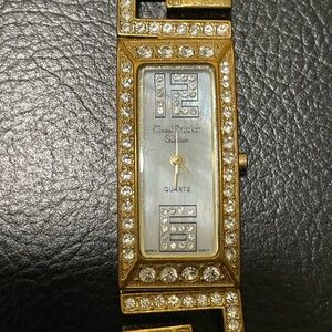 Gorgeous MARCEL DRUCKER Watch Greek Key Bracelet Crystals Box/papers